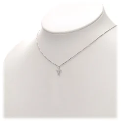 Cartier Vintage - Diamond Symbols Necklace - Cartier Necklace in White Gold 18k - Luxury High Quality - Avvenice