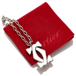 Cartier Vintage - Double C Charm - Silver - Cartier Charm in Metal - Luxury High Quality - Avvenice