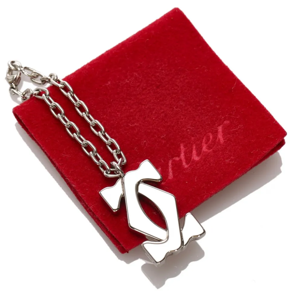 Cartier Vintage - Double C Charm - Silver - Cartier Charm in Metal - Luxury High Quality - Avvenice