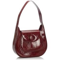 Cartier Vintage - Happy Birthday Shoulder Bag - Red Burgundy - Cartier Handbag in Leather - Luxury High Quality - Avvenice