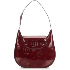Cartier Vintage - Happy Birthday Shoulder Bag - Red Burgundy - Cartier Handbag in Leather - Luxury High Quality - Avvenice