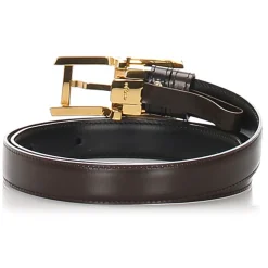 Cartier Vintage - Leather Buckle Belt - Black - Cartier Belt in Leather - Luxury High Quality - Avvenice