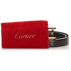 Cartier Vintage - Leather Buckle Belt - Black - Cartier Belt in Leather - Luxury High Quality - Avvenice