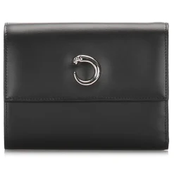 Cartier Vintage - Leather Panthere Wallet - Black - Patent Leather Wallet - Luxury High Quality - Avvenice