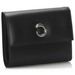 Cartier Vintage - Leather Panthere Wallet - Black - Patent Leather Wallet - Luxury High Quality - Avvenice