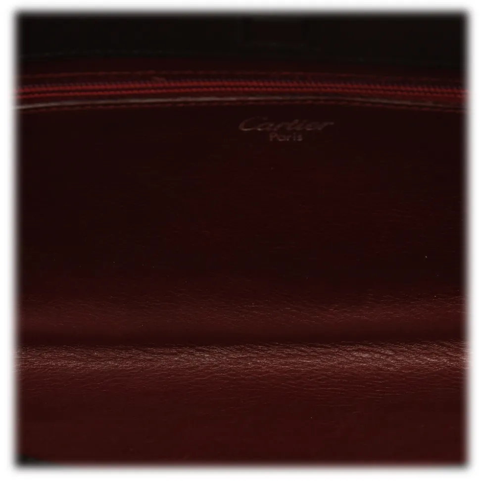 Cartier Vintage - Leather Shoulder Bag - Black - Cartier Handbag in Leather - Luxury High Quality - Avvenice