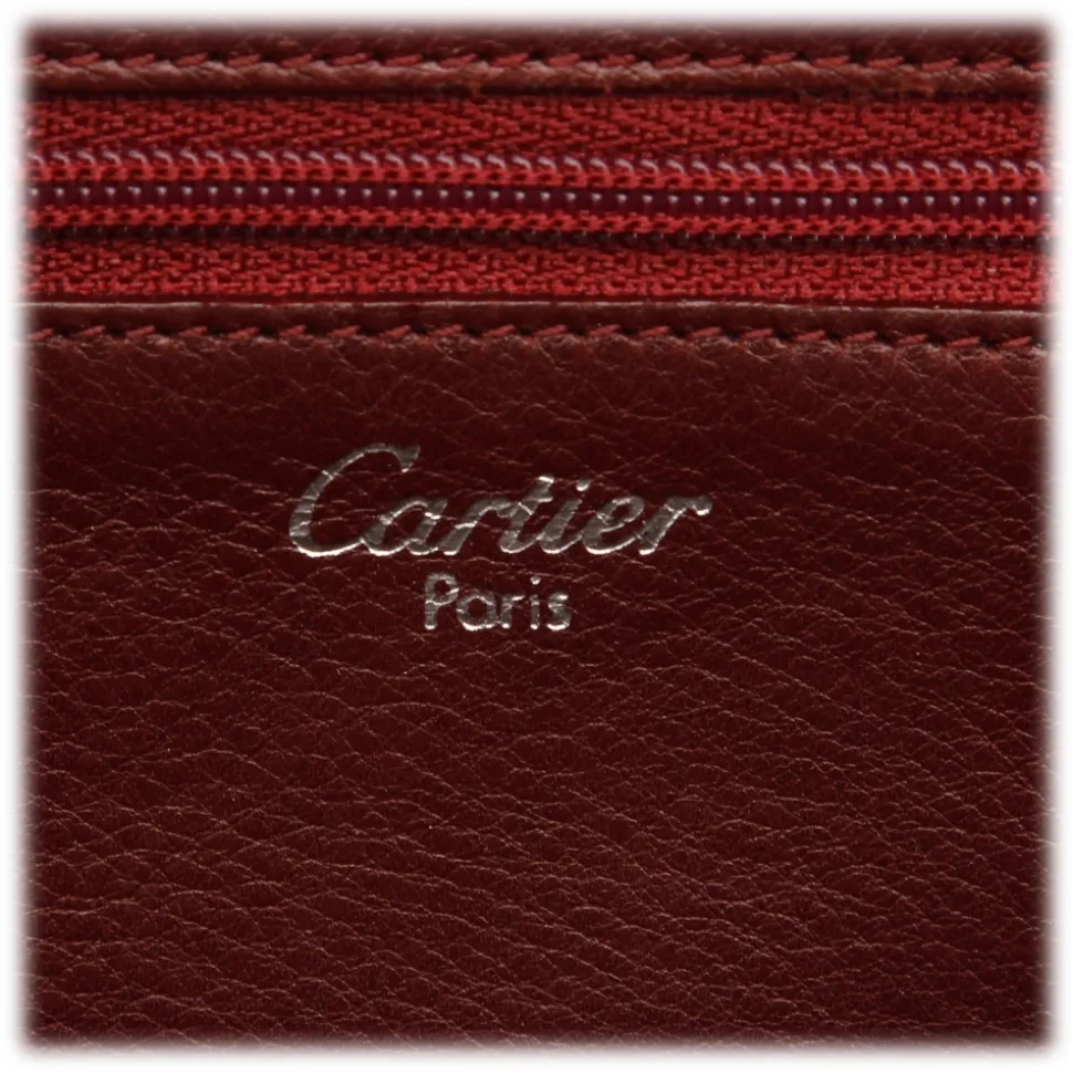 Cartier Vintage - Leather Shoulder Bag - Black - Cartier Handbag in Leather - Luxury High Quality - Avvenice