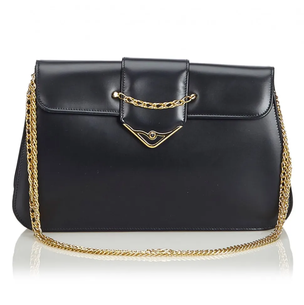 Cartier Vintage - Leather S De Cartier Sapphire - Black - Leather Shoulder Bag - Luxury High Quality - Avvenice