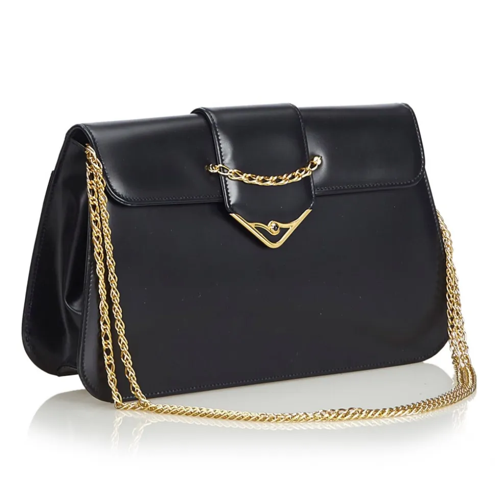 Cartier Vintage - Leather S De Cartier Sapphire - Black - Leather Shoulder Bag - Luxury High Quality - Avvenice