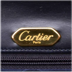 Cartier Vintage - Leather S De Cartier Sapphire - Black - Leather Shoulder Bag - Luxury High Quality - Avvenice