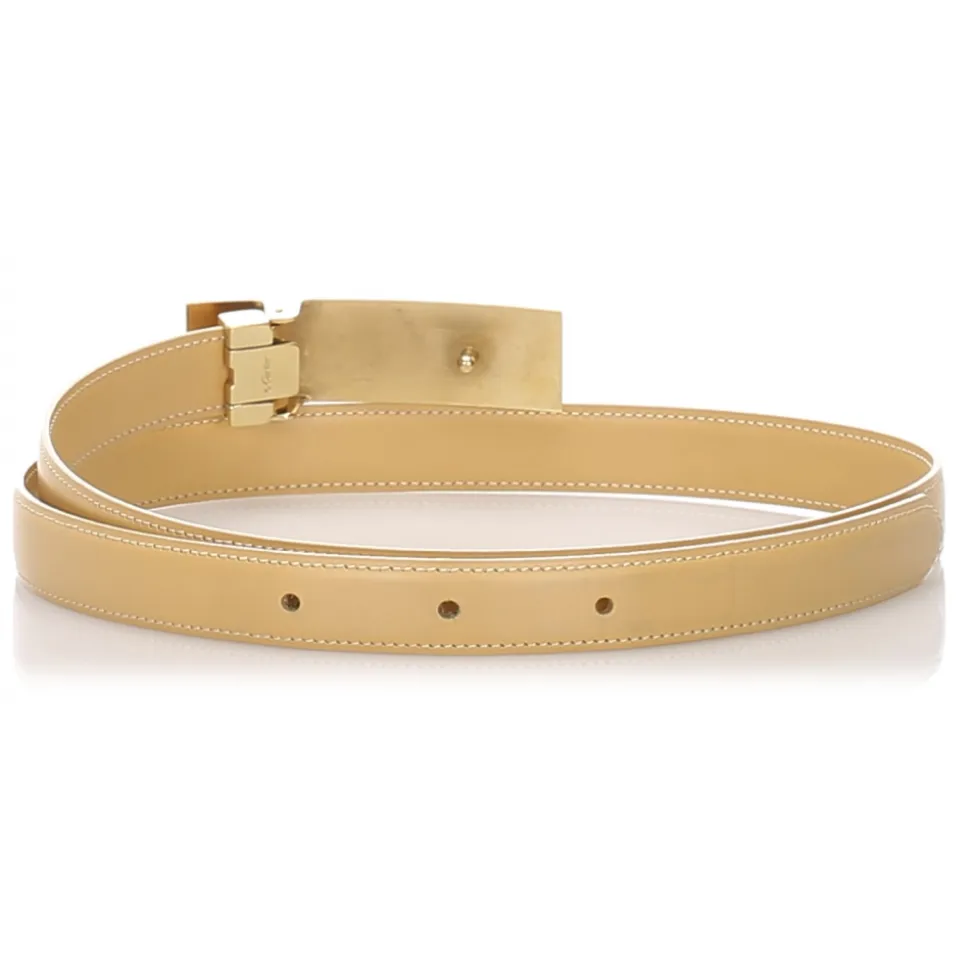 Cartier Vintage - Love Leather Belt - Beige Gold - Cartier Belt in Leather - Luxury High Quality - Avvenice