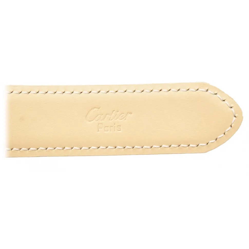 Cartier Vintage - Love Leather Belt - Beige Gold - Cartier Belt in Leather - Luxury High Quality - Avvenice