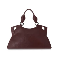 Cartier Vintage - Marcello de Cartier Leather Handbag - Red Burgundy - Cartier Handbag in Leather - Luxury High Quality - Avvenice