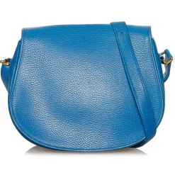 Cartier Vintage - Must de Cartier Leather Shoulder Bag - Blue - Leather Handbag - Luxury High Quality - Avvenice