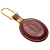 Cartier Vintage - Must de Cartier Key Chain - Burgundy Gold - Cartier Keychain in Leather - Luxury High Quality - Avvenice