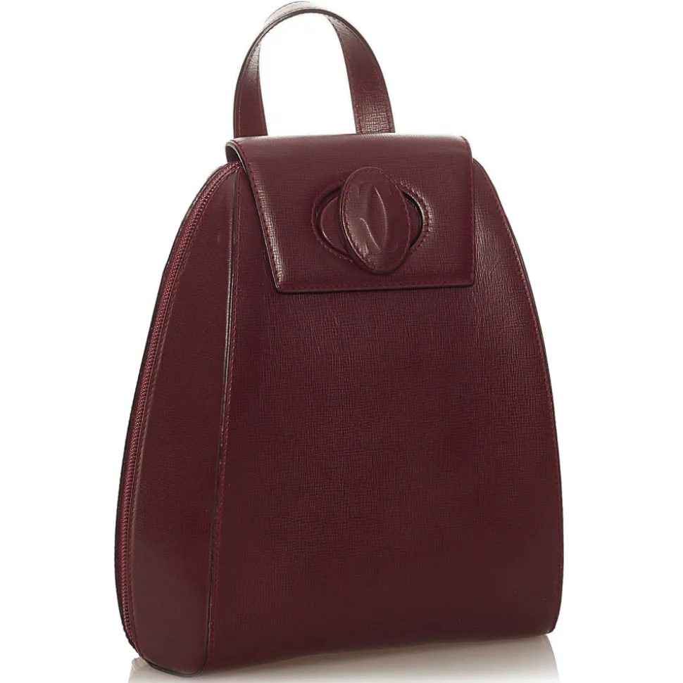 Cartier Vintage - Must de Cartier Leather Backpack - Red Burgundy - Leather Backpack - Luxury High Quality - Avvenice