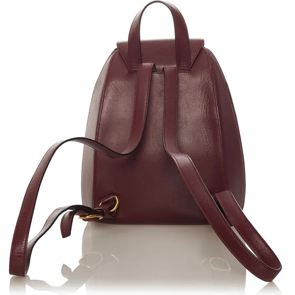 Cartier Vintage - Must de Cartier Leather Backpack - Red Burgundy - Leather Backpack - Luxury High Quality - Avvenice