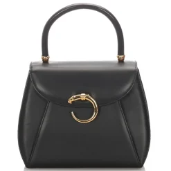 Cartier Vintage - Panthere Leather Handbag - Black - Cartier Handbag in Leather - Luxury High Quality - Avvenice