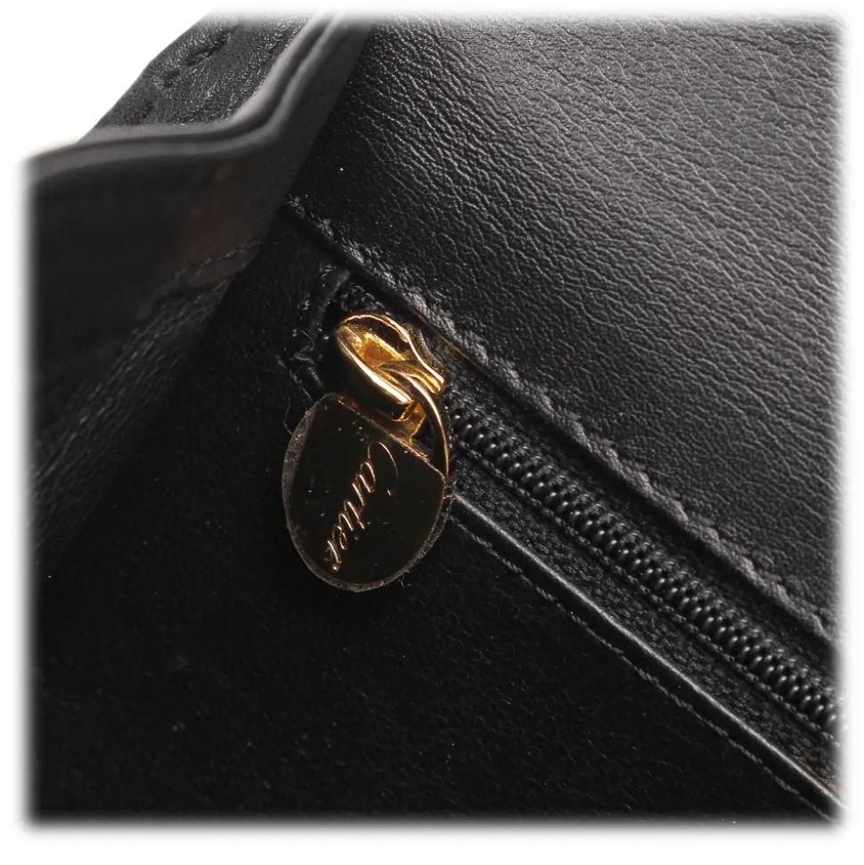 Cartier Vintage - Panthere Leather Handbag - Black - Cartier Handbag in Leather - Luxury High Quality - Avvenice