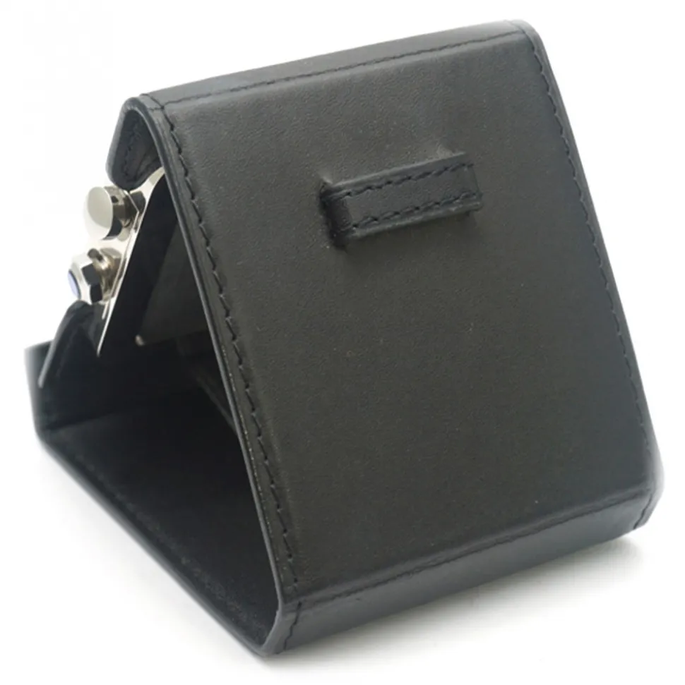 Cartier Vintage - Santos de Cartier Travel Alarm Clock - Silver Black - Cartier Alarm Clock in Steel - Luxury High Quality - Avvenice