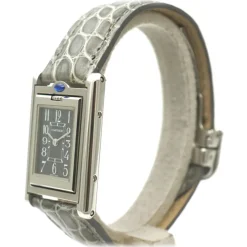 Cartier Vintage - Stainless Steel Tank Basculante Quartz Watch W1011158 - Cartier Watch Grey - Luxury High Quality - Avvenice