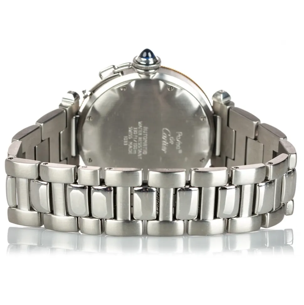 Cartier Vintage - Stainless Steel Pasha Automatic W31012H3 - Cartier Watch in Silver Gold - Luxury High Quality - Avvenice