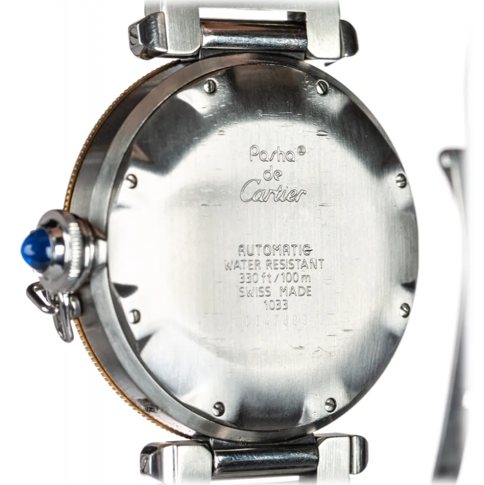 Cartier Vintage - Stainless Steel Pasha Automatic W31012H3 - Cartier Watch in Silver Gold - Luxury High Quality - Avvenice