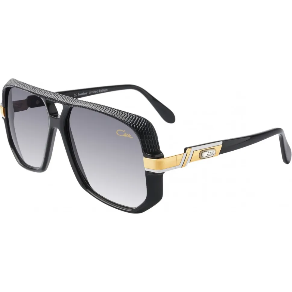 Cazal - Vintage 627 3 Leather - Legendary - Limited Edition - Black Gold - Sunglasses - Cazal Eyewear - Avvenice