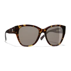Chanel - Butterfly Sunglasses - Dark Tortoise Brown - Chanel Eyewear - Avvenice