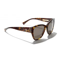 Chanel - Butterfly Sunglasses - Dark Tortoise Brown - Chanel Eyewear - Avvenice