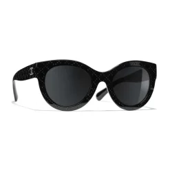 Chanel - Butterfly Sunglasses - Black Gray - Chanel Eyewear - Avvenice