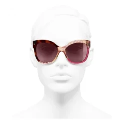 Chanel - Butterfly Sunglasses - Dark Tortoise Pink - Chanel Eyewear - Avvenice