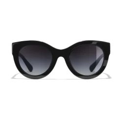 Chanel - Butterfly Sunglasses - Black Gray Gradient - Chanel Eyewear - Avvenice