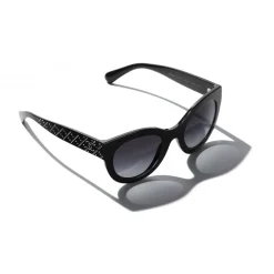 Chanel - Butterfly Sunglasses - Black Gray Gradient - Chanel Eyewear - Avvenice
