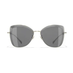 Chanel - Butterfly Sunglasses - Gold Gray - Chanel Eyewear - Avvenice