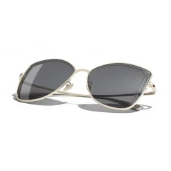 Chanel - Butterfly Sunglasses - Gold Gray - Chanel Eyewear - Avvenice
