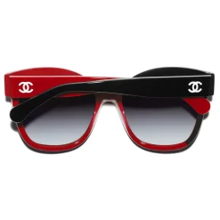 Chanel - Butterfly Sunglasses - Black Coral Gray - Chanel Eyewear - Avvenice
