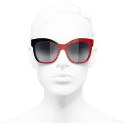 Chanel - Butterfly Sunglasses - Black Coral Gray - Chanel Eyewear - Avvenice