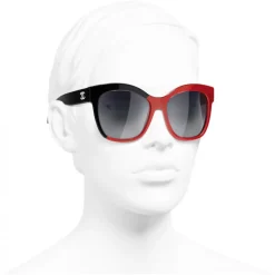 Chanel - Butterfly Sunglasses - Black Coral Gray - Chanel Eyewear - Avvenice