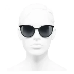 Chanel - Butterfly Sunglasses - Black Gray - Chanel Eyewear - Avvenice
