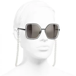 Chanel - Butterfly Sunglasses - Black Gray - Chanel Eyewear - Avvenice