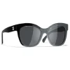 Chanel - Butterfly Sunglasses - Black Gray - Chanel Eyewear - Avvenice
