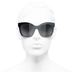 Chanel - Butterfly Sunglasses - Black Gray - Chanel Eyewear - Avvenice