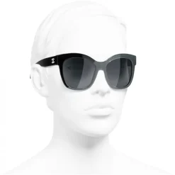 Chanel - Butterfly Sunglasses - Black Gray - Chanel Eyewear - Avvenice