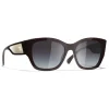 Chanel - Butterfly Sunglasses - Dark Red White Gold - Chanel Eyewear - Avvenice
