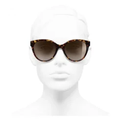 Chanel - Butterfly Sunglasses - Dark Tortoise Brown - Chanel Eyewear - Avvenice