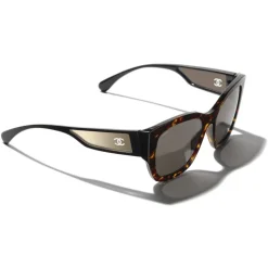 Chanel - Butterfly Sunglasses - Dark Tortoise White Gold - Chanel Eyewear - Avvenice