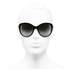 Chanel - Butterfly Sunglasses - Black Gray - Chanel Eyewear - Avvenice