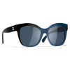 Chanel - Butterfly Sunglasses - Black Blue - Chanel Eyewear - Avvenice