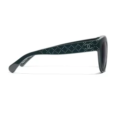 Chanel - Butterfly Sunglasses - Dark Green Gray Gradient - Chanel Eyewear - Avvenice